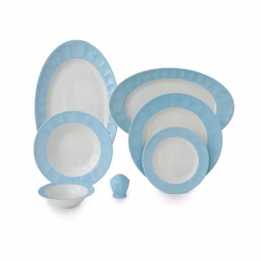 سرویس چینی پاستل آبی چینی زرین 6 نفره نئوکلاسیک 29 پارچه