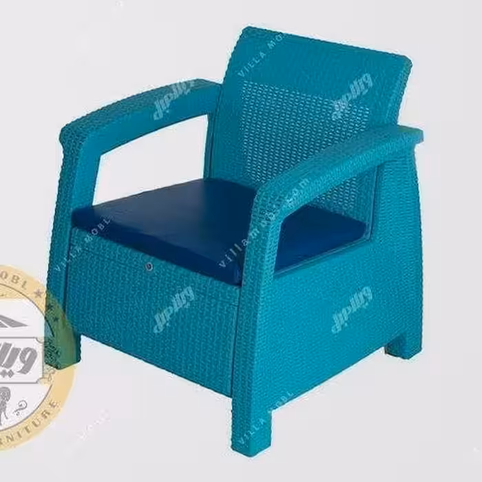 مبل باغی پلیمری طرح حصیر بافت یک نفره ارسال به روش پس کرایه 

