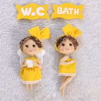 نشانگر در سرویس بهداشتی و حمام دستدوز نمدی مدل دختر