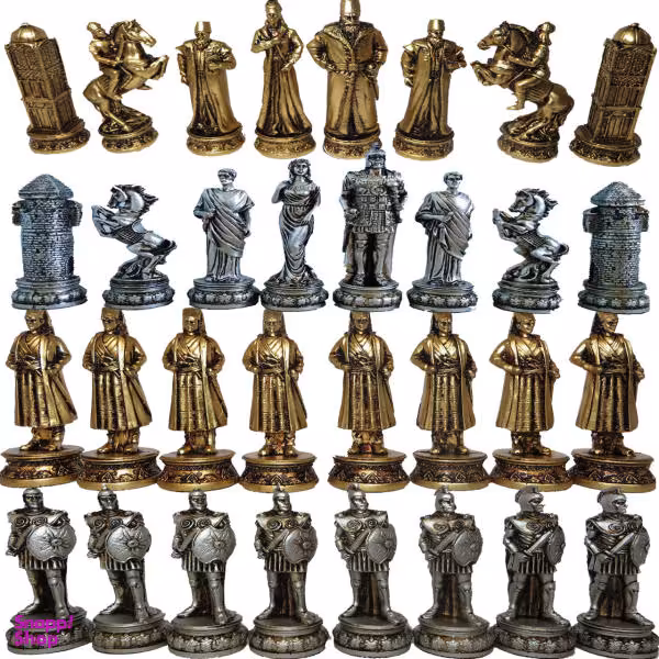مهره شطرنج مدل E05 مجموعه 32 عددی