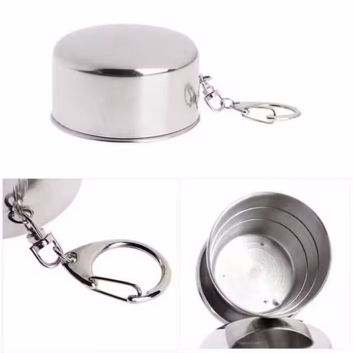 لیوان تاشو استیل سایز کوچک
