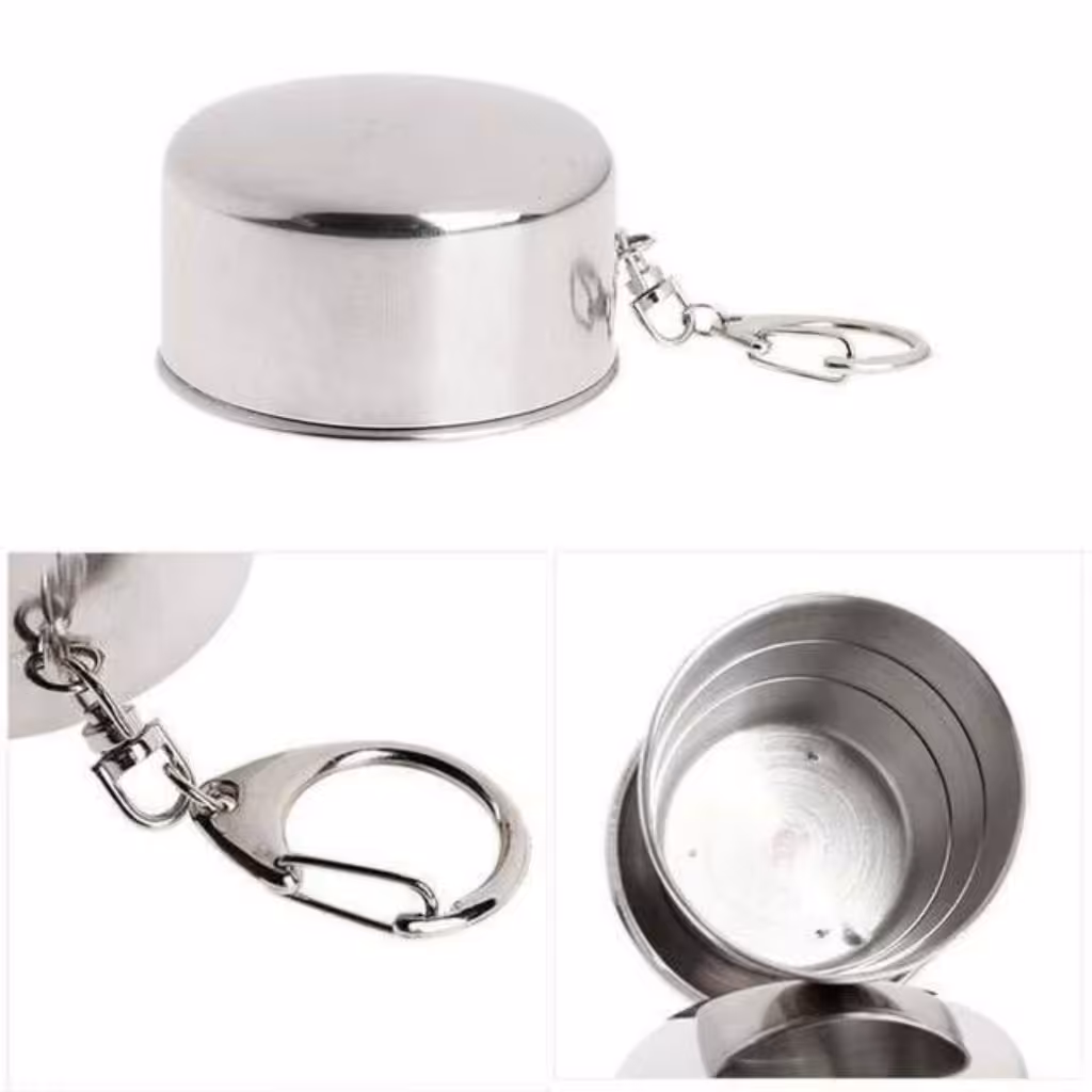لیوان تاشو استیل سایز کوچک