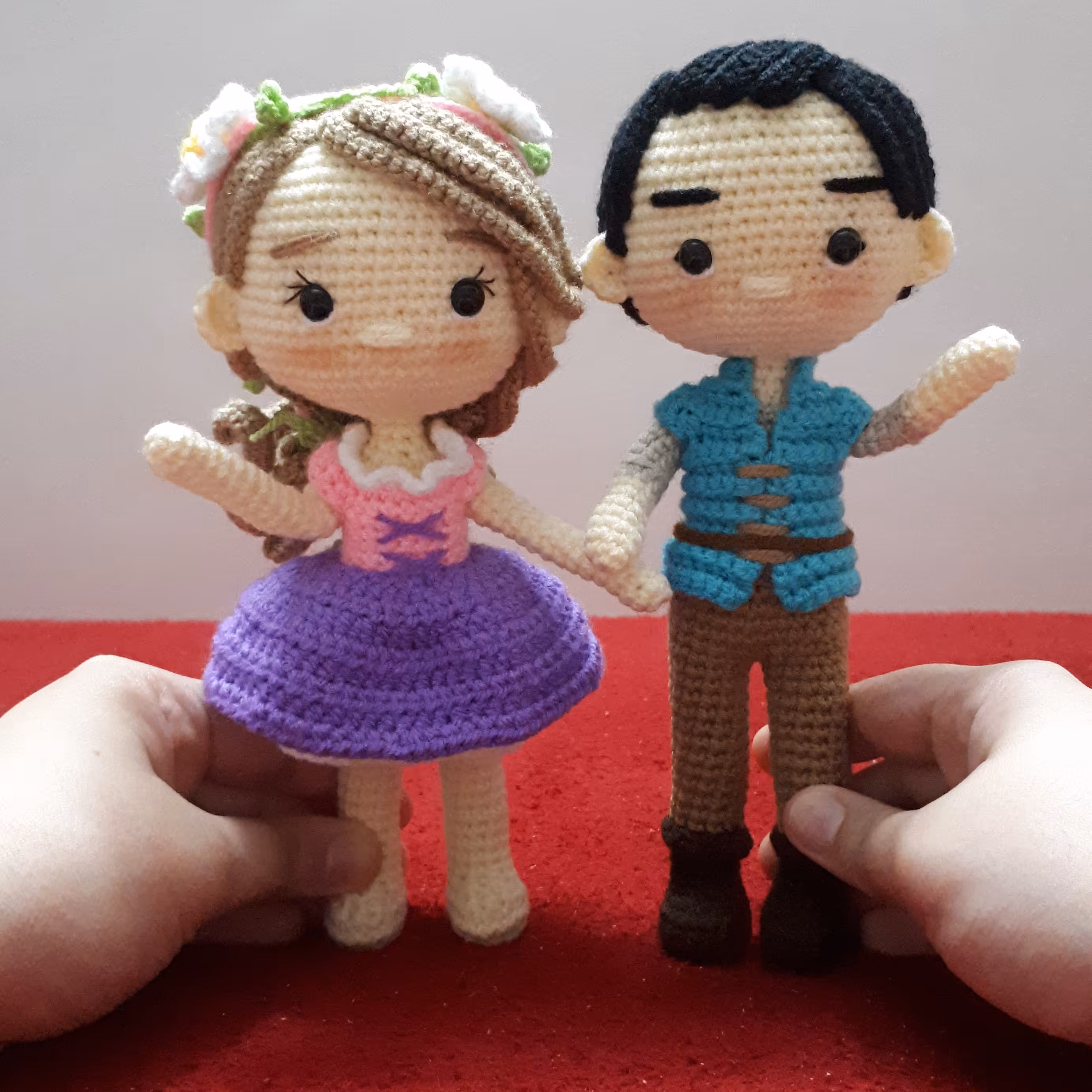 عروسک پرنس و پرنسس دستبافت (کد2)