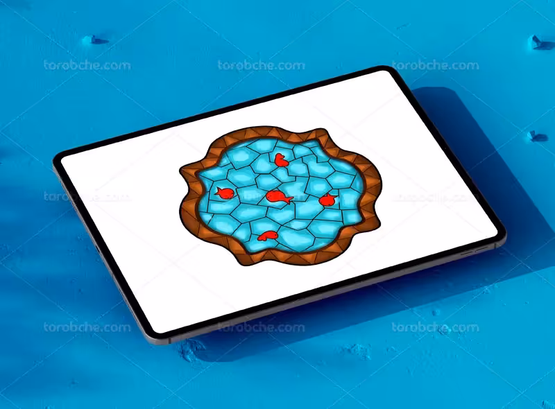 لایه باز حوض و ماهی قرمز | گرافیک با طعم تربچه