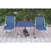  صندلی مسافرتی رنگ سورمه ای ( ست 2 نفره)