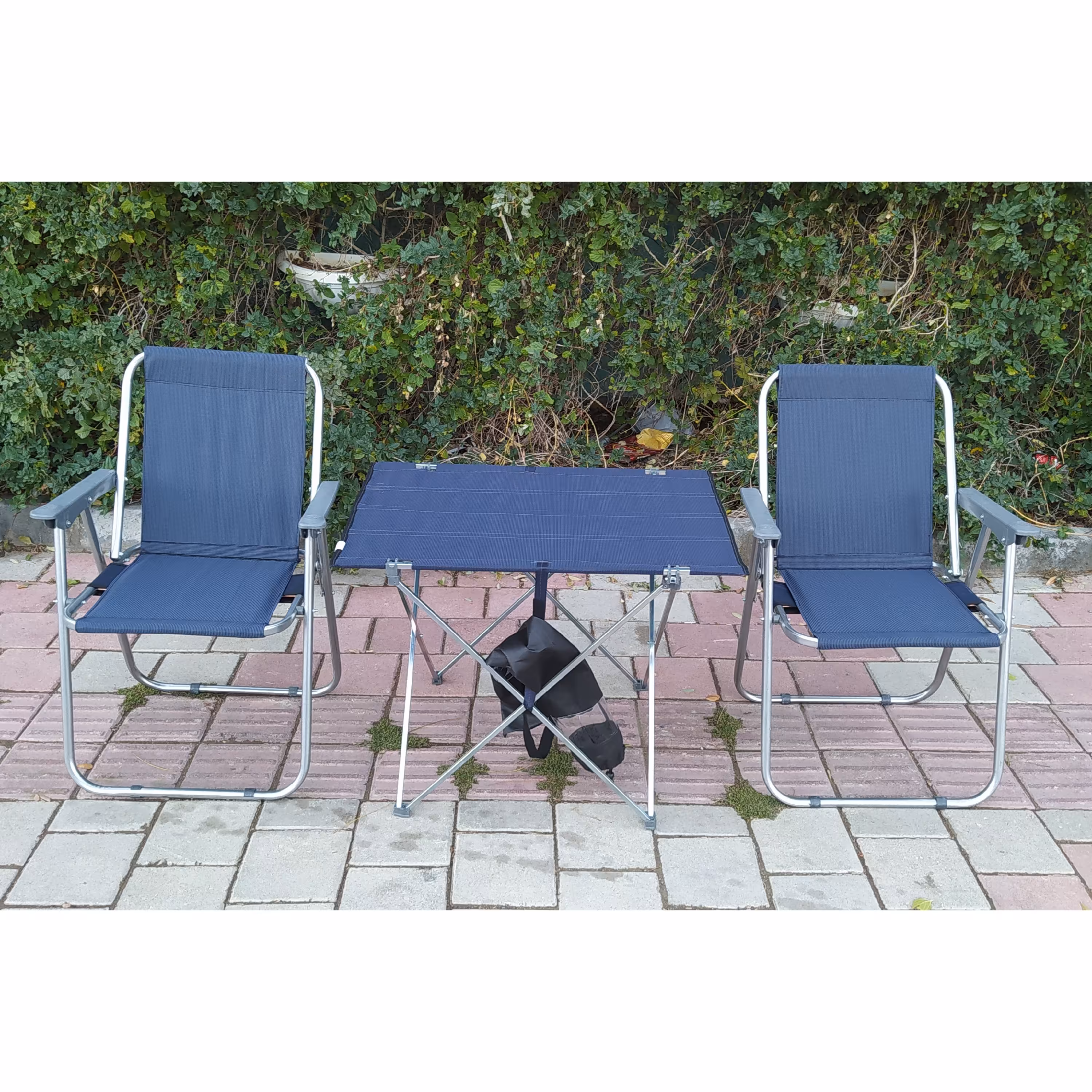  صندلی مسافرتی رنگ سورمه ای ( ست 2 نفره)