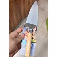 کاردک برش کیک و پیتزا دسته چوبی | amazonchi