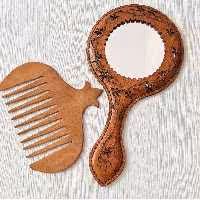 آینه دستی چرم