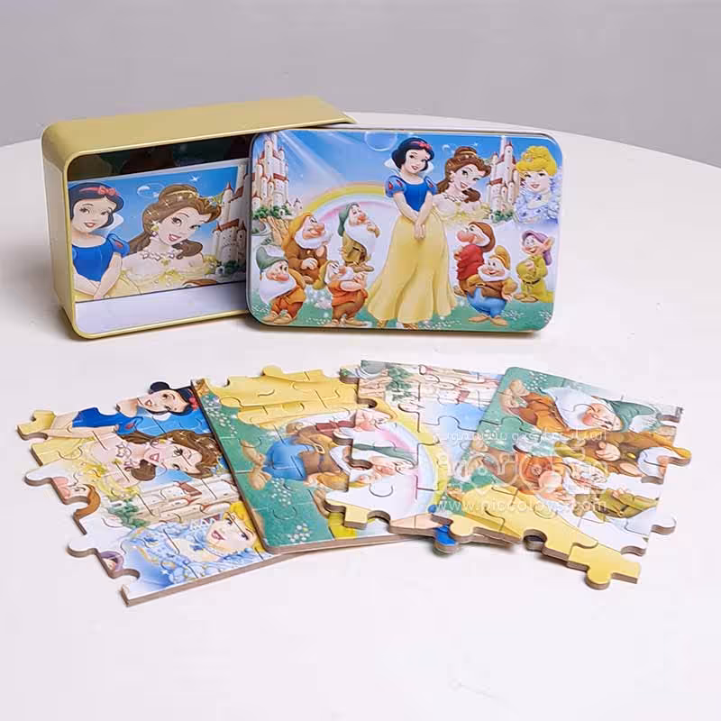 پازل پرنسس های دیزنی قوطی فلزی 60 تکه کد jd6023