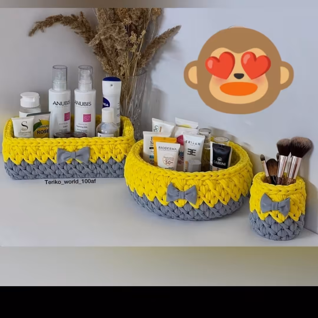 ست سه تکه نظم دهنده میز تریکو