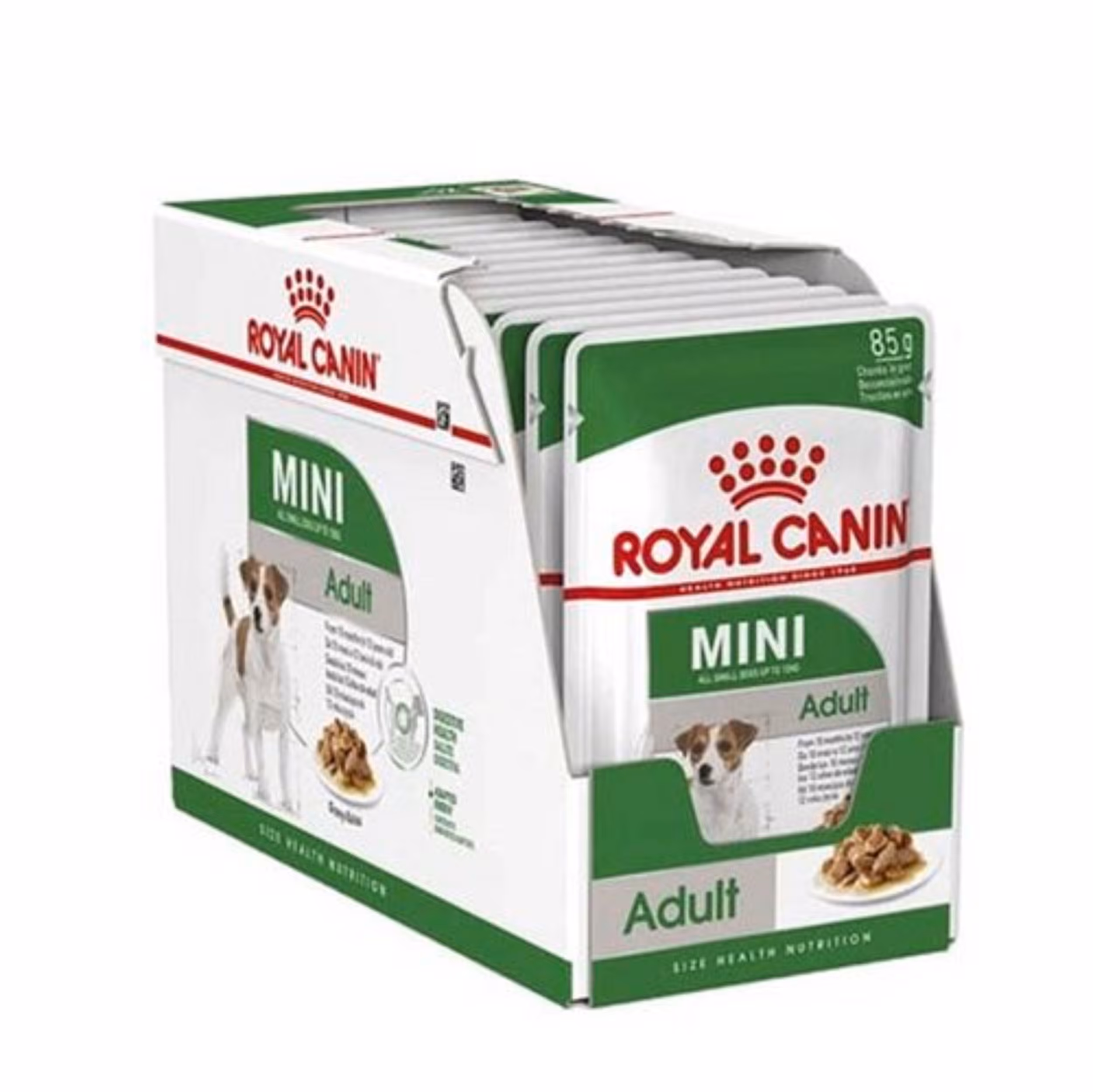 پوچ سگ رویال کنین مینی ادالت مدلRoyal canin Mini Adult وزن 85 گرم 12 عددی 