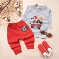 بلوز و شلوار  اسپرت طرح خرسی سایز  40 