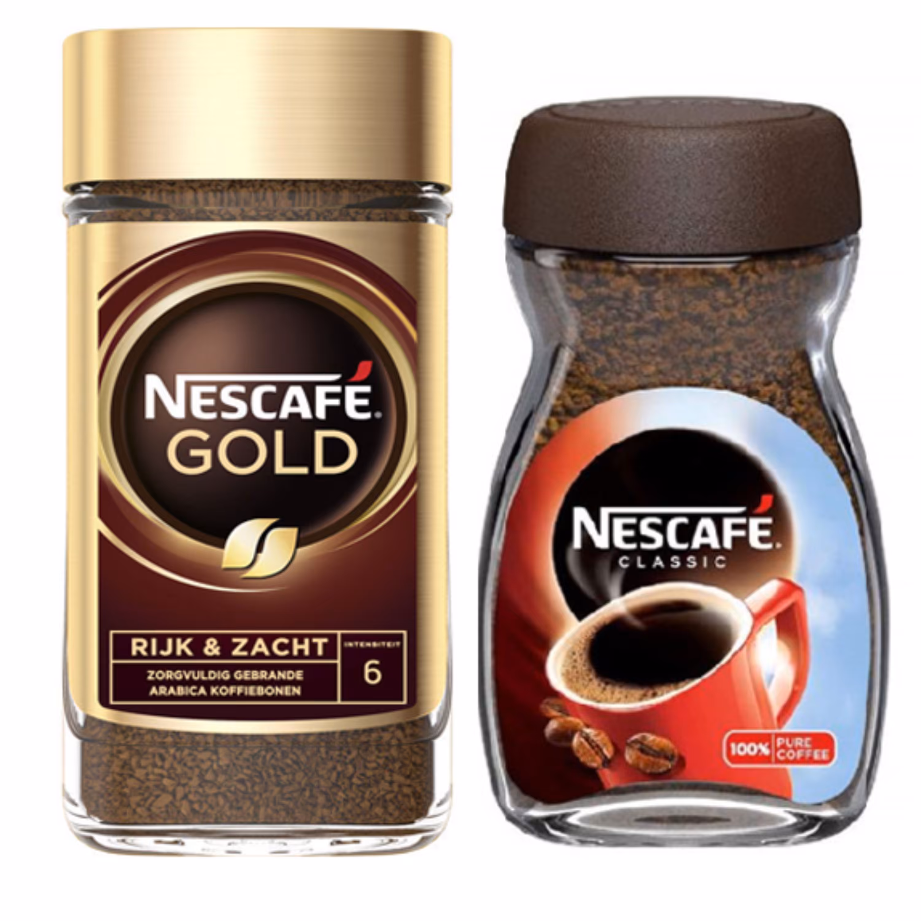 قهوه فوری گلد نسکافه - 200 گرم به همراه نسکافه کلاسیک وزن 100 گرم