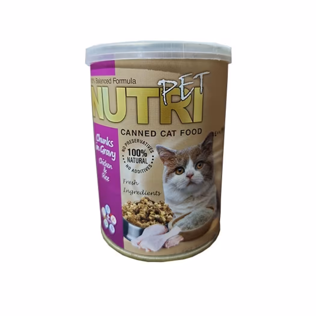 غذا گربه کنسرو نوتری مرغ و برنج 400 گرمی