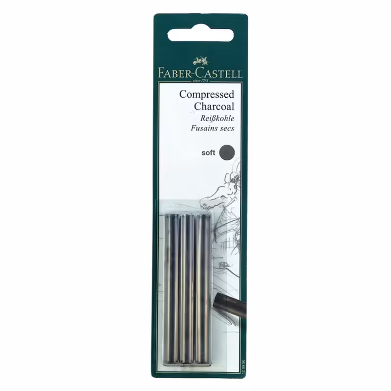 زغال طراحی فابر کاستل مدل soft بسته 3 عددی