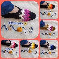 پاپوش بافتنی با قلاب  گالری آفتابگردون