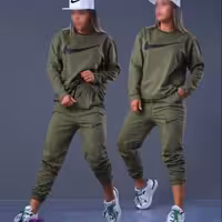 ست هودی اسلش دورس پنبه طرح نایک کد 66719