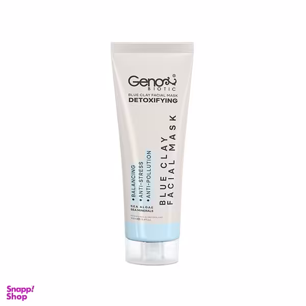 ماسک صورت و گردن ژنوبایوتیک مدل خاک رس حجم 100 میلی لیتر