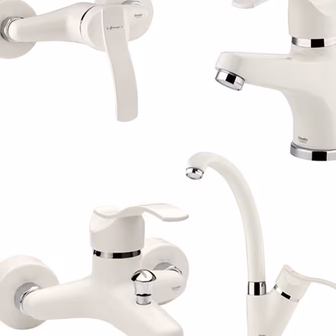 ست شیرآلات شودر مدل اپال ( شیری کروم )