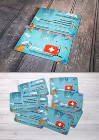 کارت ویزیت دکتر داخلی | گرافیک با طعم تربچه