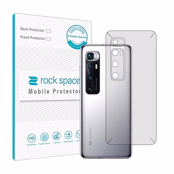گلس محافظ پشت گوشی شیائومی Mi 10 Ultra مدل نانو هیدروژل شفاف برند راک اسپیس کد7694S