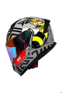 کلاه کاسکت موتورسیکلت خاکستری ایمنی PRO M 910 موتور سیکلت صورت کامل MTS