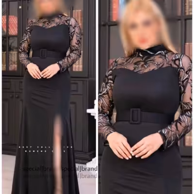 کرپ مدل ماکسی مجلسی نوگل