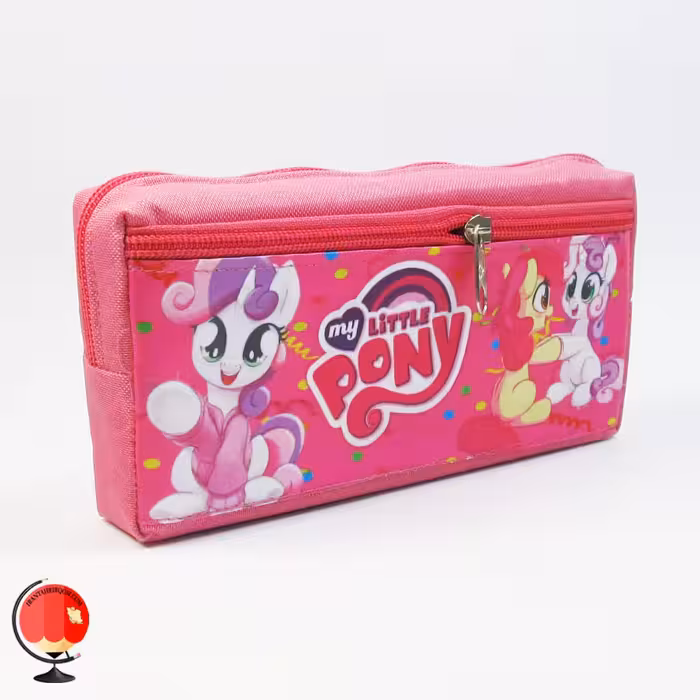 جامدادی دخترانه دوزیپ طرح پونی