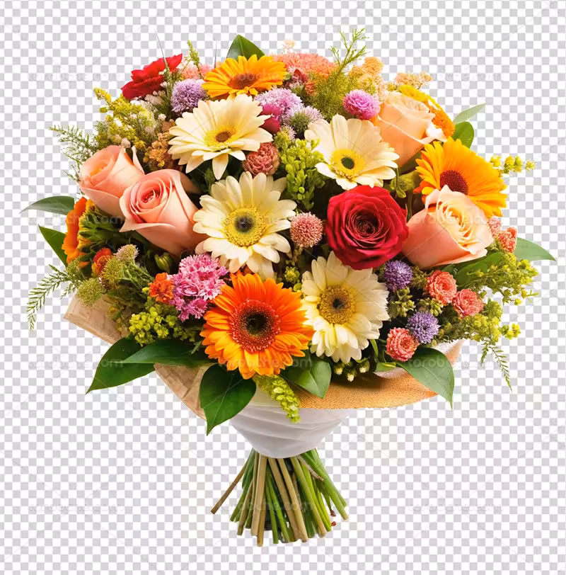 عکس دسته گل زیبا PNG | گرافیک با طعم تربچه