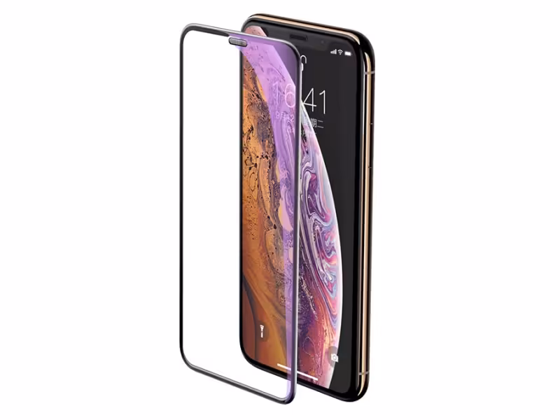 محافظ صفحه نمایش شیشه ای و محافظ اسپیکر بیسوس آیفون Baseus Full Glass Screen iPhone X/XS