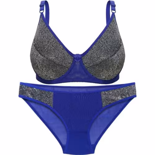 ست شورت و سوتین آبی کاربنی کد 105