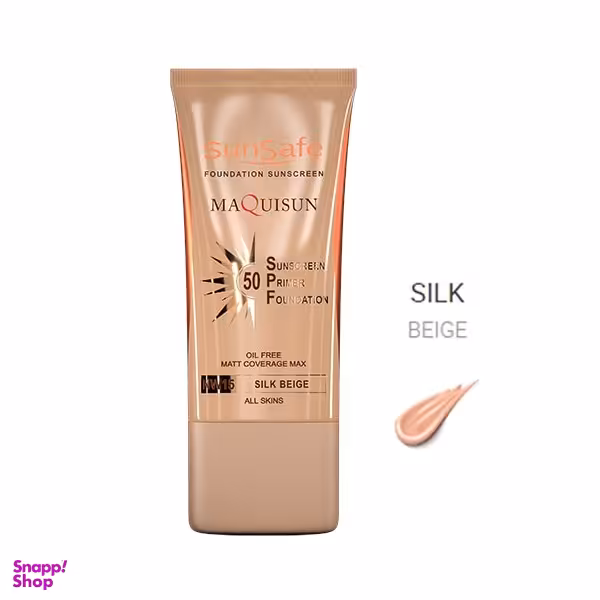 کرم ضد آفتاب رنگی سان سیف ماکی سان همراه با پرایمرspf-50 بژ ابریشمی حجم 40 گرم