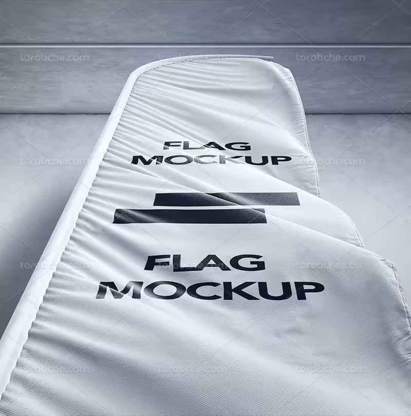 موکاپ پرچم ایستاده | گرافیک با طعم تربچه