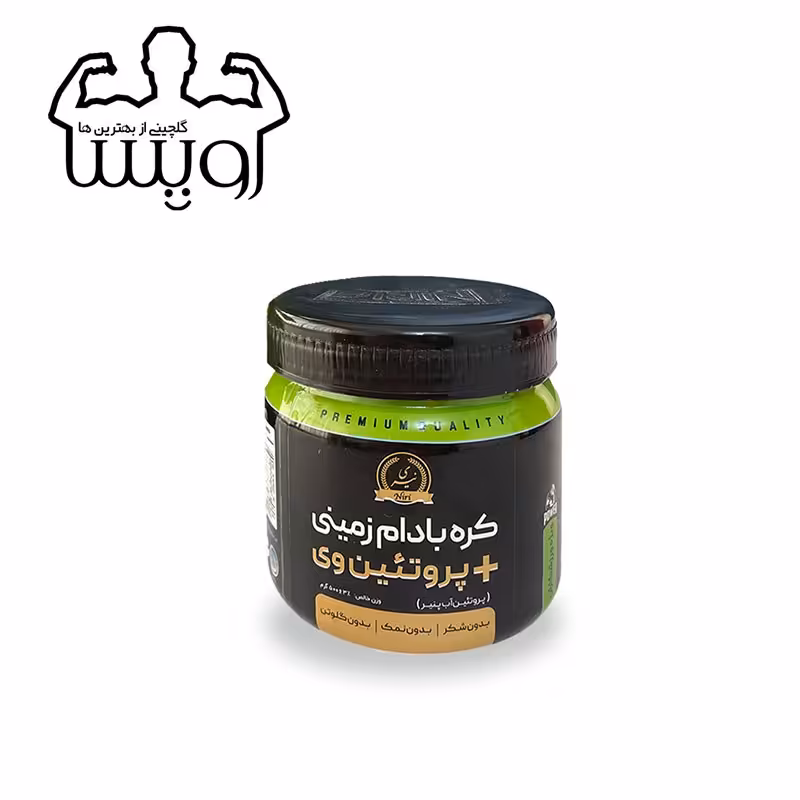 کره بادام زمینی پروتئین وی رویسا با طعم ساده 