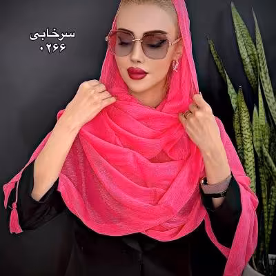 شال حریر لمه مجلسی ساده با رنگ‌بندی شیک