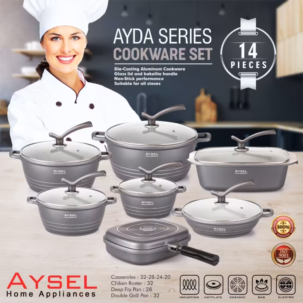 سرویس قابلمه آیسل 14 پارچه مدل آیدا