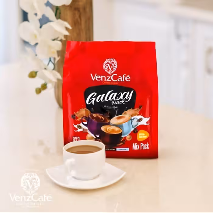 قهوه مخلوط گلکسی (8عدد کاپوچینو 8عدد کافی میکس 8 عدد هات چاکلت) ونزکافه