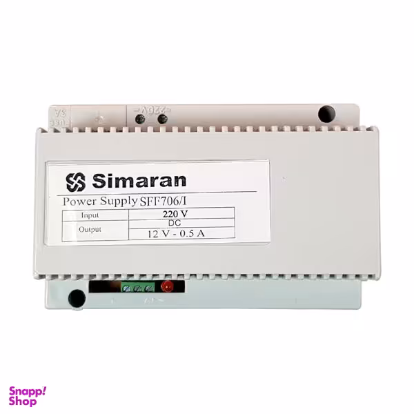 منبع تغذیه 12 ولت 500 میلی آمپر سیماران مدل SFF730