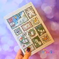 دفتر مشق 100 برگ جلد سخت طرح تمبر حیوانات | پانداک کد 04