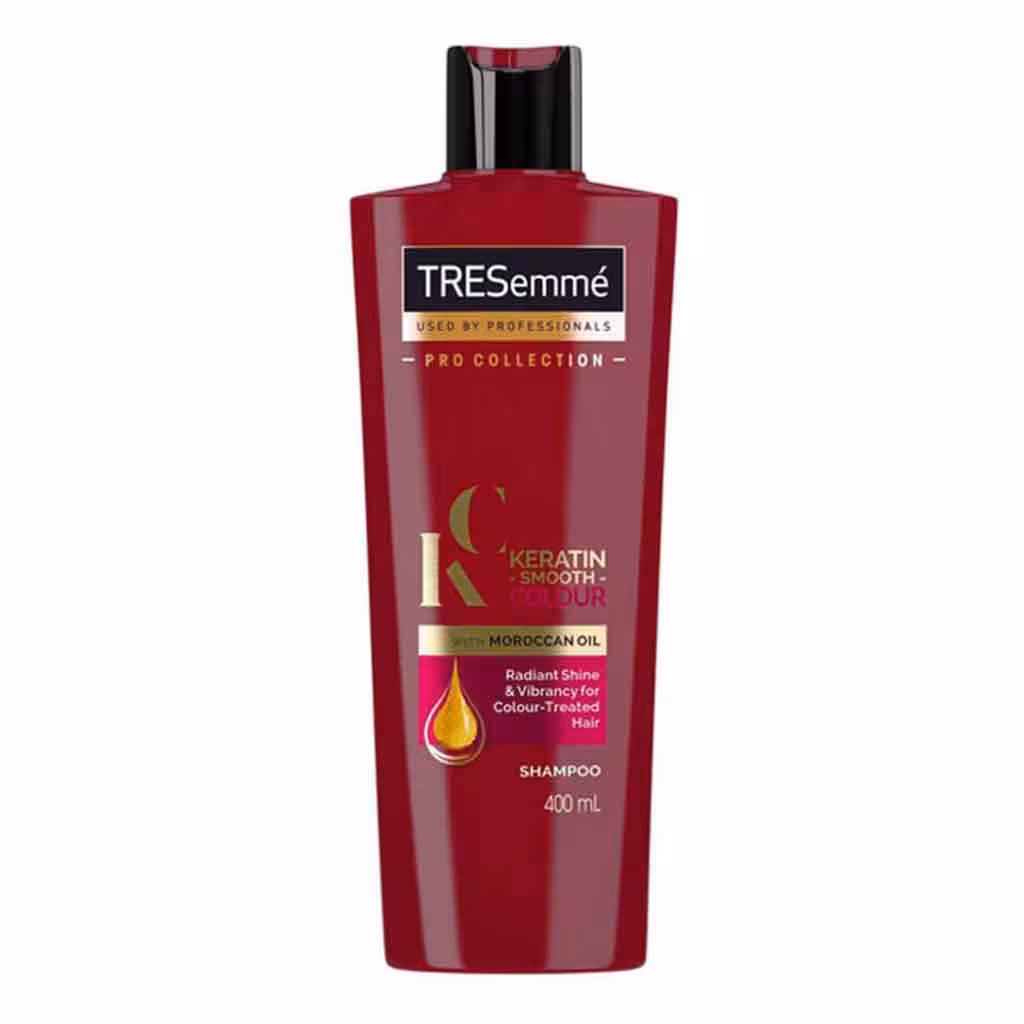 شامپو ترزمه مدل keratin smooth color حاوی روغن مراکشی،400 میل، محصول هلند
