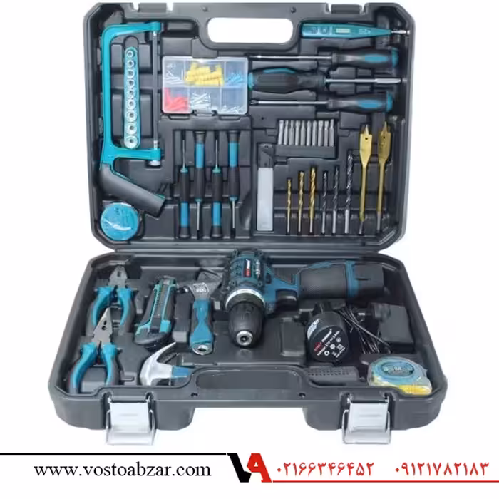 کیت 117پارچه دریل شارژی 12 ولت با لوازم ایزی پاور EP 735ST
