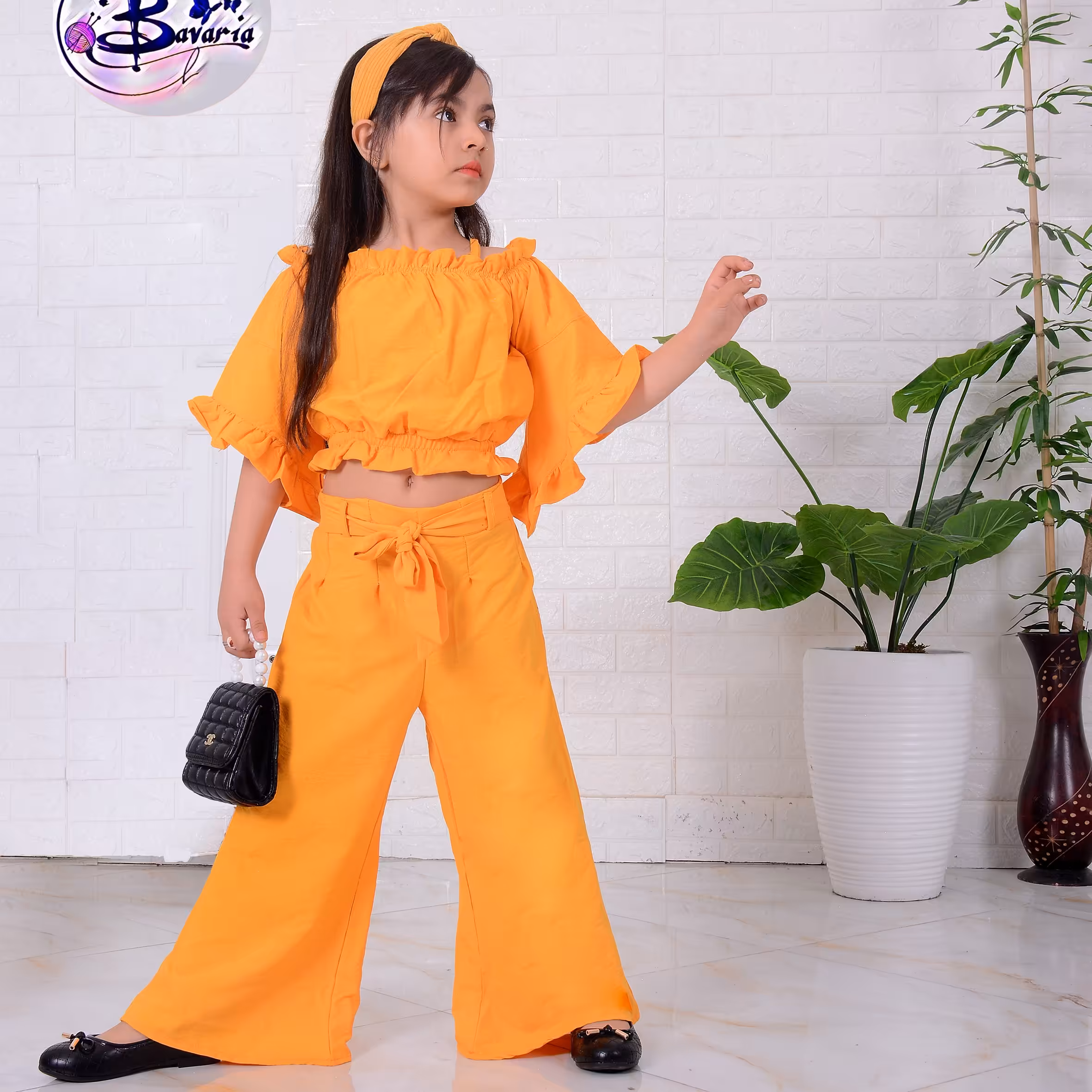 ست کراپ شلوار دکلته