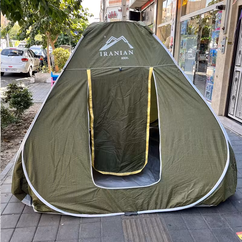 چادر مسافرتی 12 نفره مدل برنو کف ضخیم با کیفیت خیمه کلبه تیشرت شلوار پارس کد3