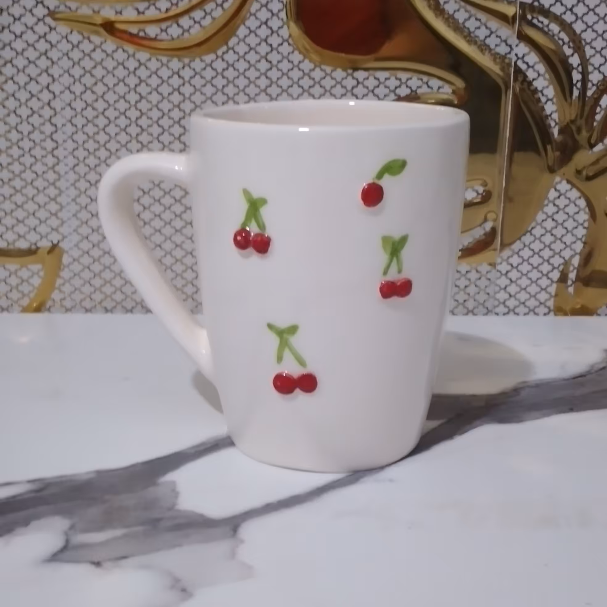 ماگ سرامیکی دست ساز گیلاسی با کیفیت