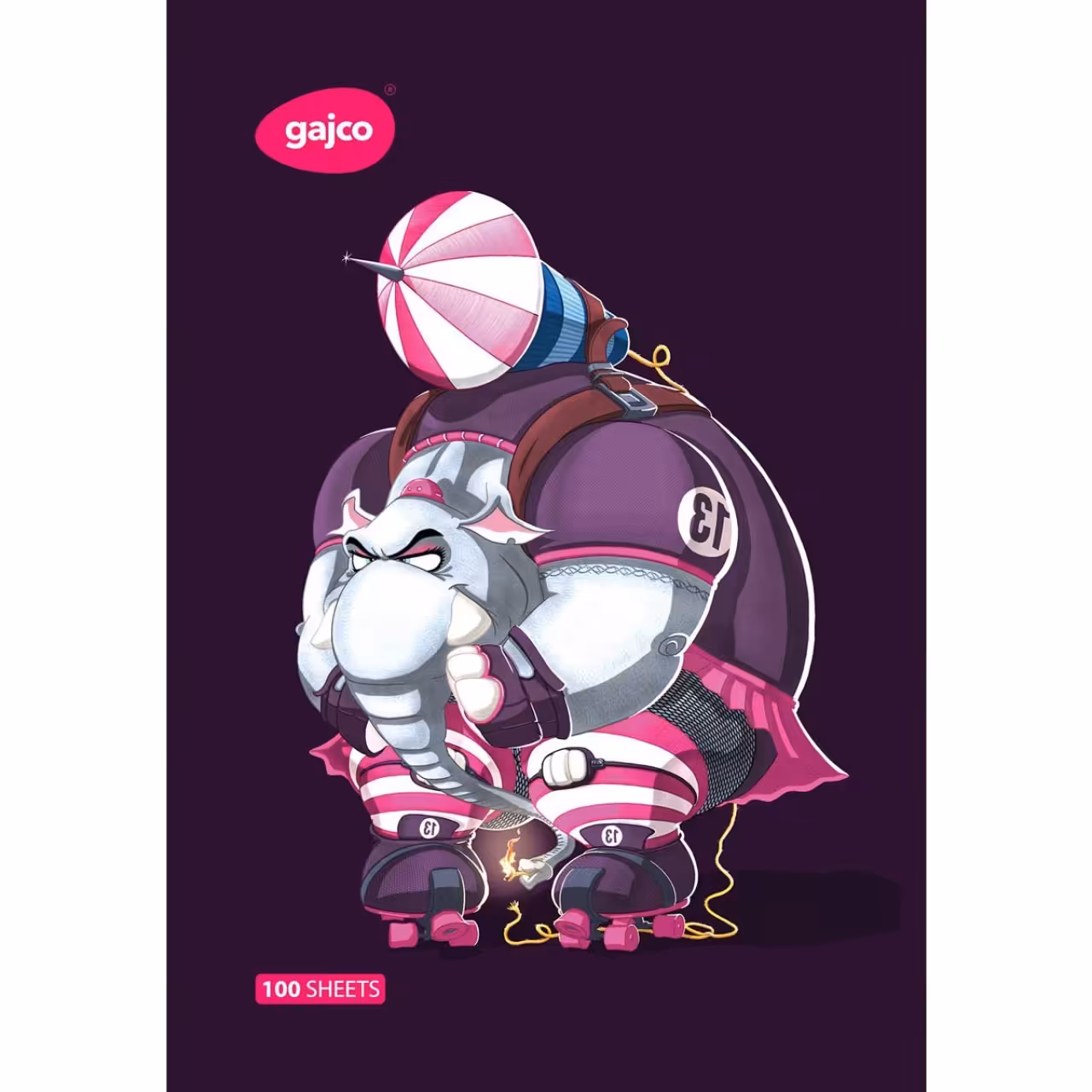 دفتر 100 برگ گاجکو طرح فیل با رایحه شکلات