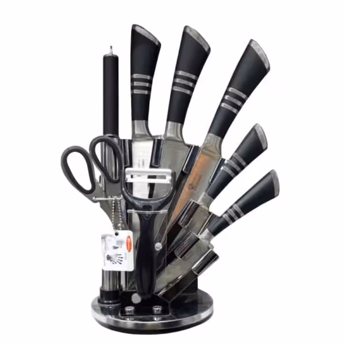 سرویس چاقو کارد آشپزخانه 9پارچه اعلا استیل