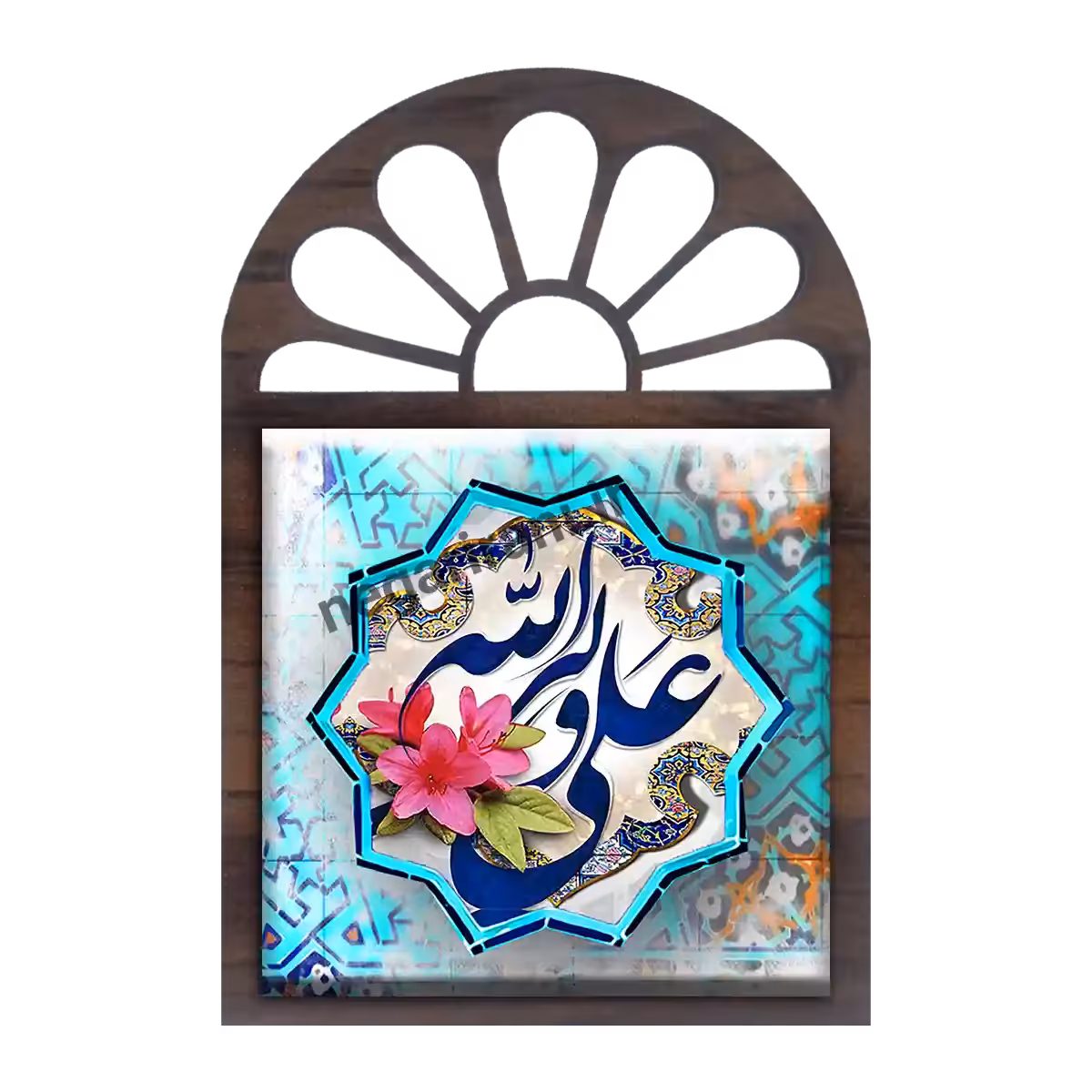 تندیس کاشی پنجره ای علی ولی الله  2D 148
