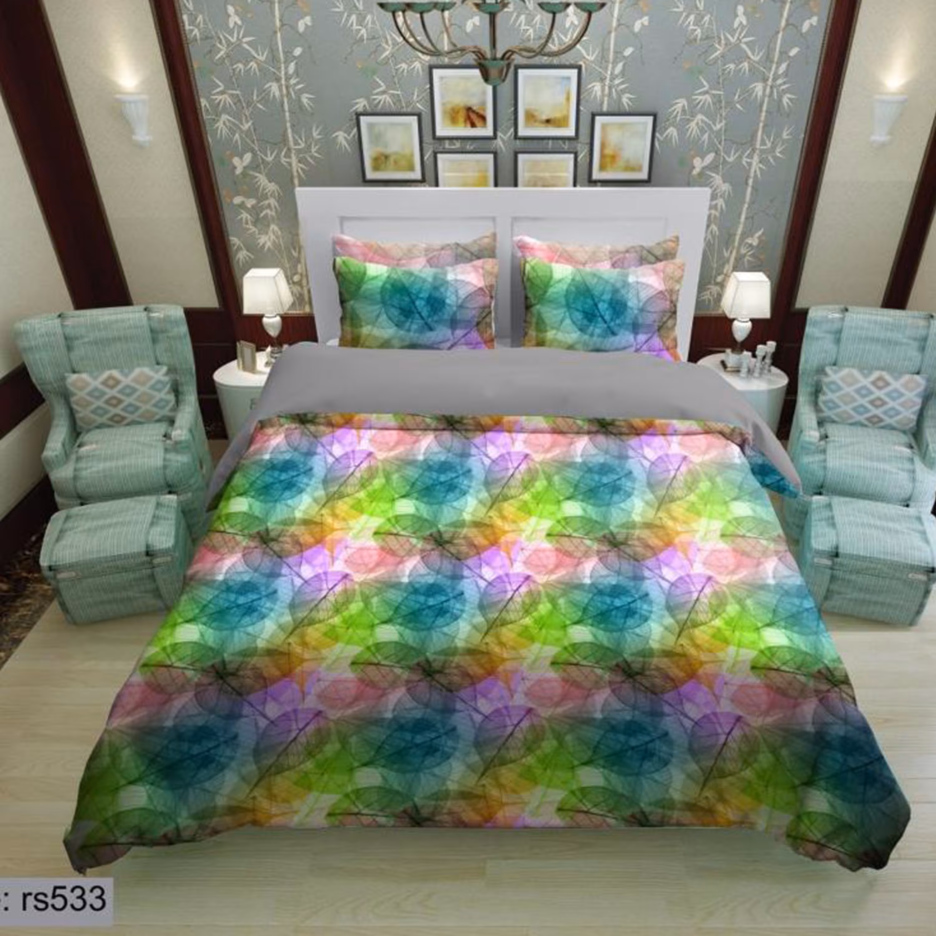 سرویس روتختی 2 نفره تنسل چاپی برندترک لند(Turk Land) rs 533
