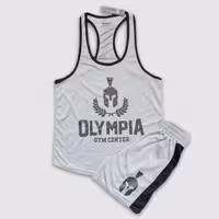 ست رکابی شلوارک سوزنی OLYMPIA رنگ طوسی