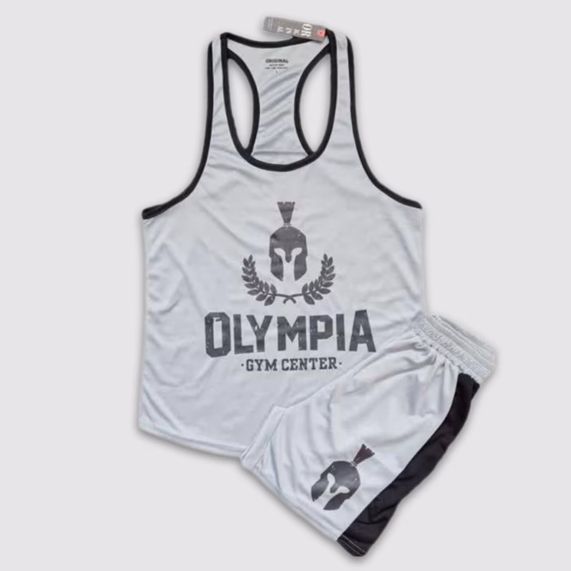 ست رکابی شلوارک سوزنی OLYMPIA رنگ طوسی